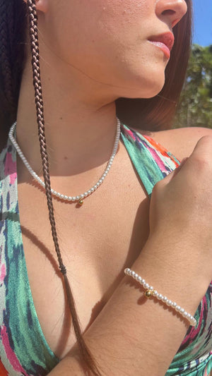 Pulsera y Collar de Perlas Pulsera y Collar de Perlas
