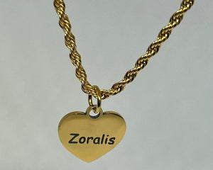 Collar trenzado con corazón personalizado con fotografía Collar trenzado con corazón personalizado con fotografía
