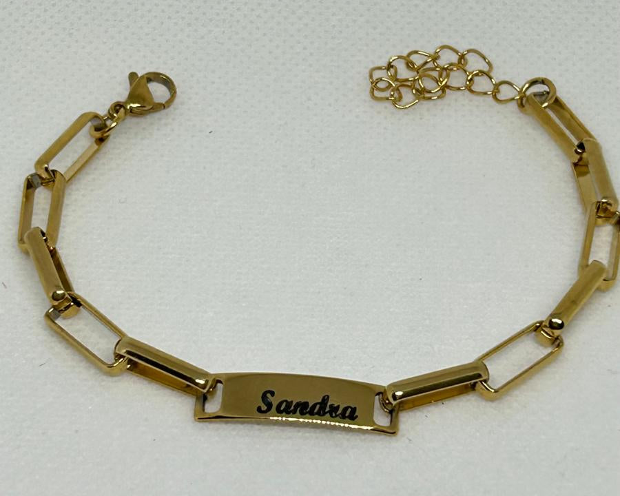 Brazalete Elegante Personalizado - Grabado Laser