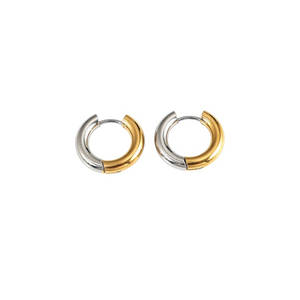 Aretes Bicolor - Plata y Oro Aretes Bicolor - Plata y Oro
