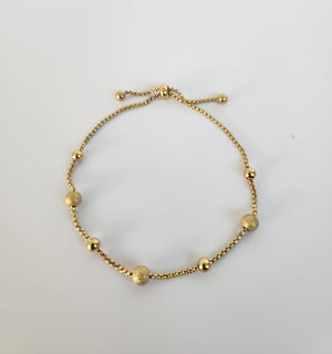 Pulsera con Esferas - Ajustable - Plata - Oro Pulsera con Esferas - Ajustable - Plata - Oro