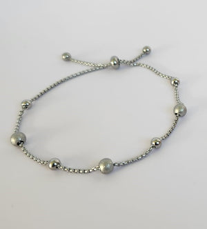 Pulsera con Esferas - Ajustable - Plata - Oro Pulsera con Esferas - Ajustable - Plata - Oro
