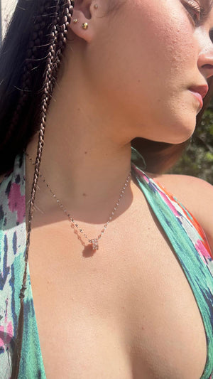 Collar - Colgante Brillante - Oro Rosado Collar - Colgante Brillante - Oro Rosado