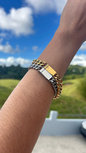 Pulsera Geométrica - Cerradura Magnética - Oro & PLata Pulsera Geométrica - Cerradura Magnética - Oro & PLata