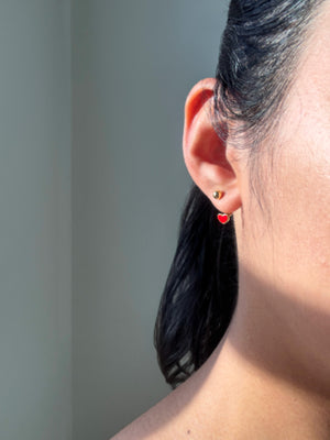 Aretes de Corazón - Oro Aretes de Corazón - Oro