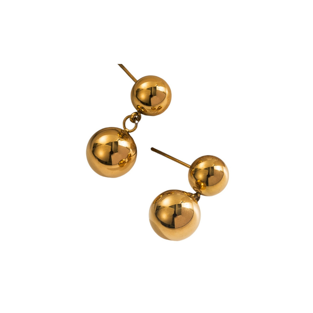 Aretes con Esferas - Oro