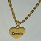 Collar trenzado con corazón personalizado con fotografía