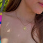 Conjunto aretes y collar de la Flor de Maga en oro ó plata