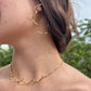 Conjunto de Aretes y Collar Ondulado - Oro