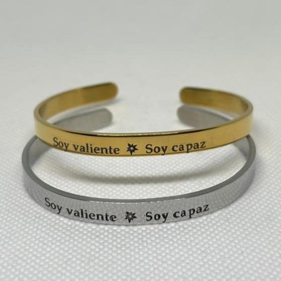 Soy Valiente, Soy Capaz - Pulsera Grabadas en láser