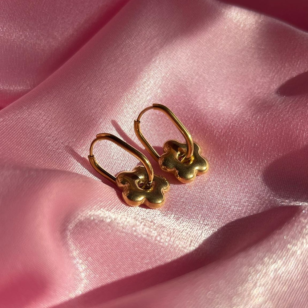 Aretes Flor - Oro