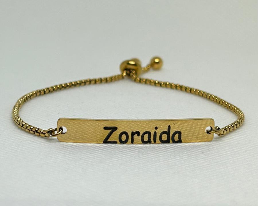 Brazalete Ajustable Personalizado - Grabado Laser