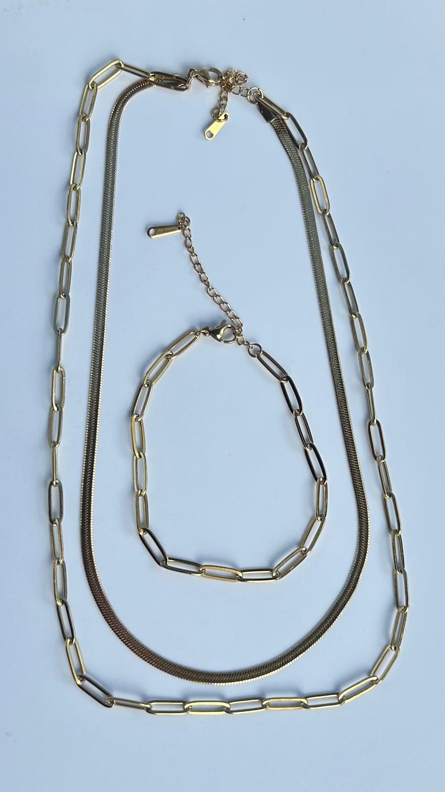 Set geométrico dorado – Elegancia simple y moderna