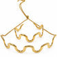 Conjunto de Collar y Brazalete Ondas Retro – Oro
