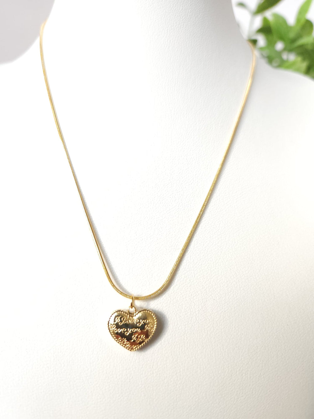 Collar con Corazón - Oro - Plata