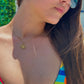 Conjunto aretes y collar de la Flor de Maga en oro ó plata
