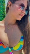 Conjunto aretes y collar de la Flor de Maga en oro ó plata